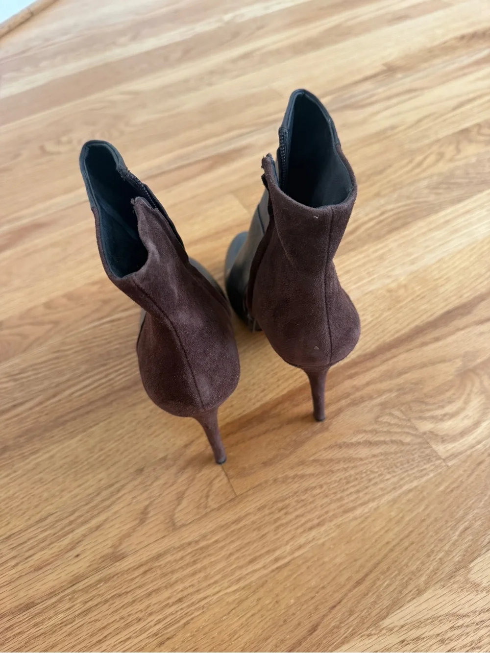 Charles David suede ankle booties brown size 8.5